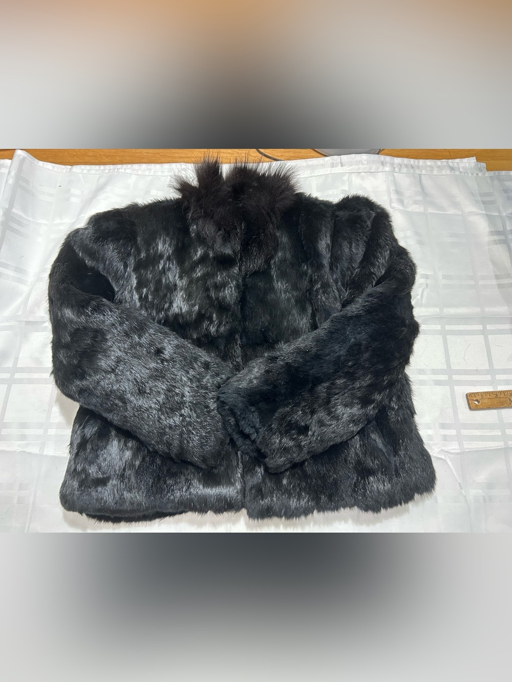 Sergio Valente Black Faux Fur Teddy Jacket